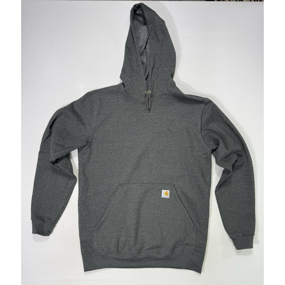 Carhartt Mens Hoodie K121 026 Medium Grey Loose Fit Pullover Workwear Pocket